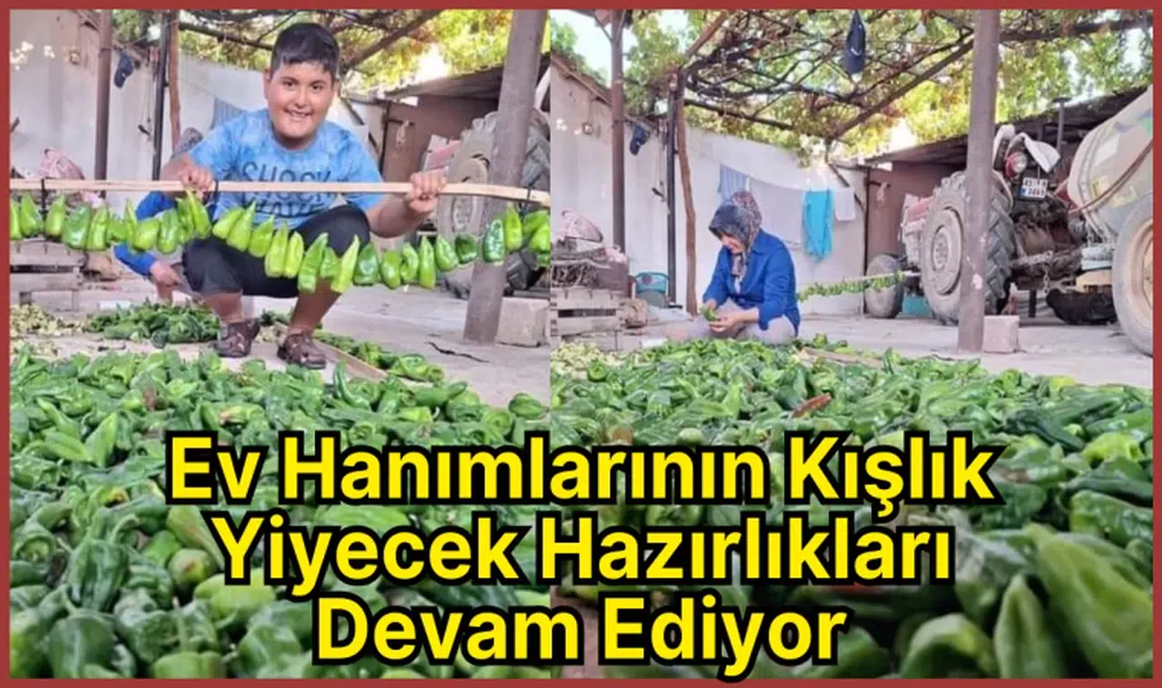 Ev Hanımlarının Kışlık Yiyecek Hazırlıkları Devam Ediyor