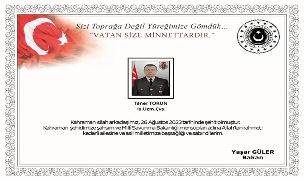 Pençe-Kilit Operasyonu Bölgesinde Bir Asker Şehit Oldu