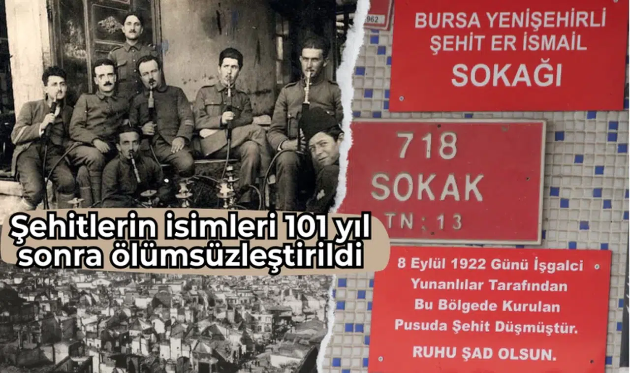 Şehitlerin isimleri 101 yıl sonra ölümsüzleştirildi