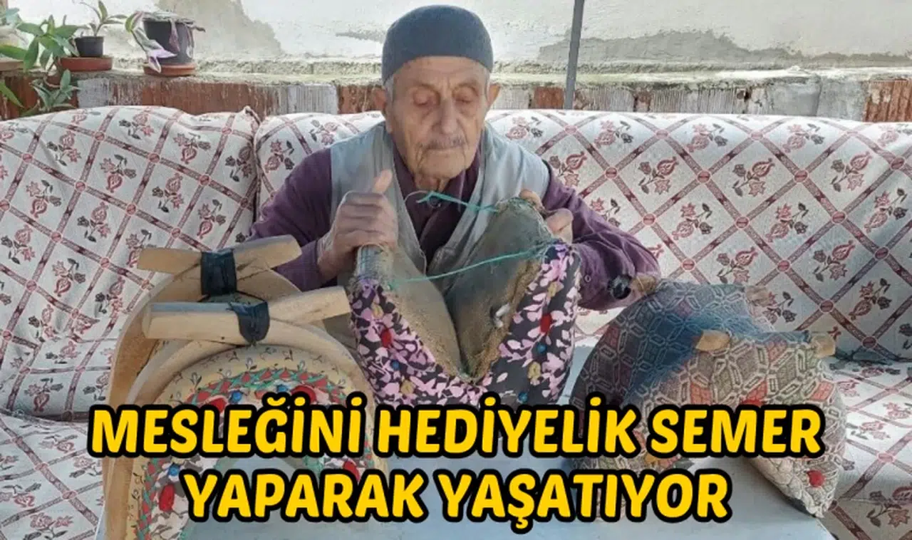 Mesleğini hediyelik semer yaparak yaşatıyor