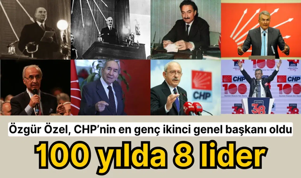 Özgür Özel, CHP’nin en genç ikinci genel başkanı oldu: 100 yılda 8 lider