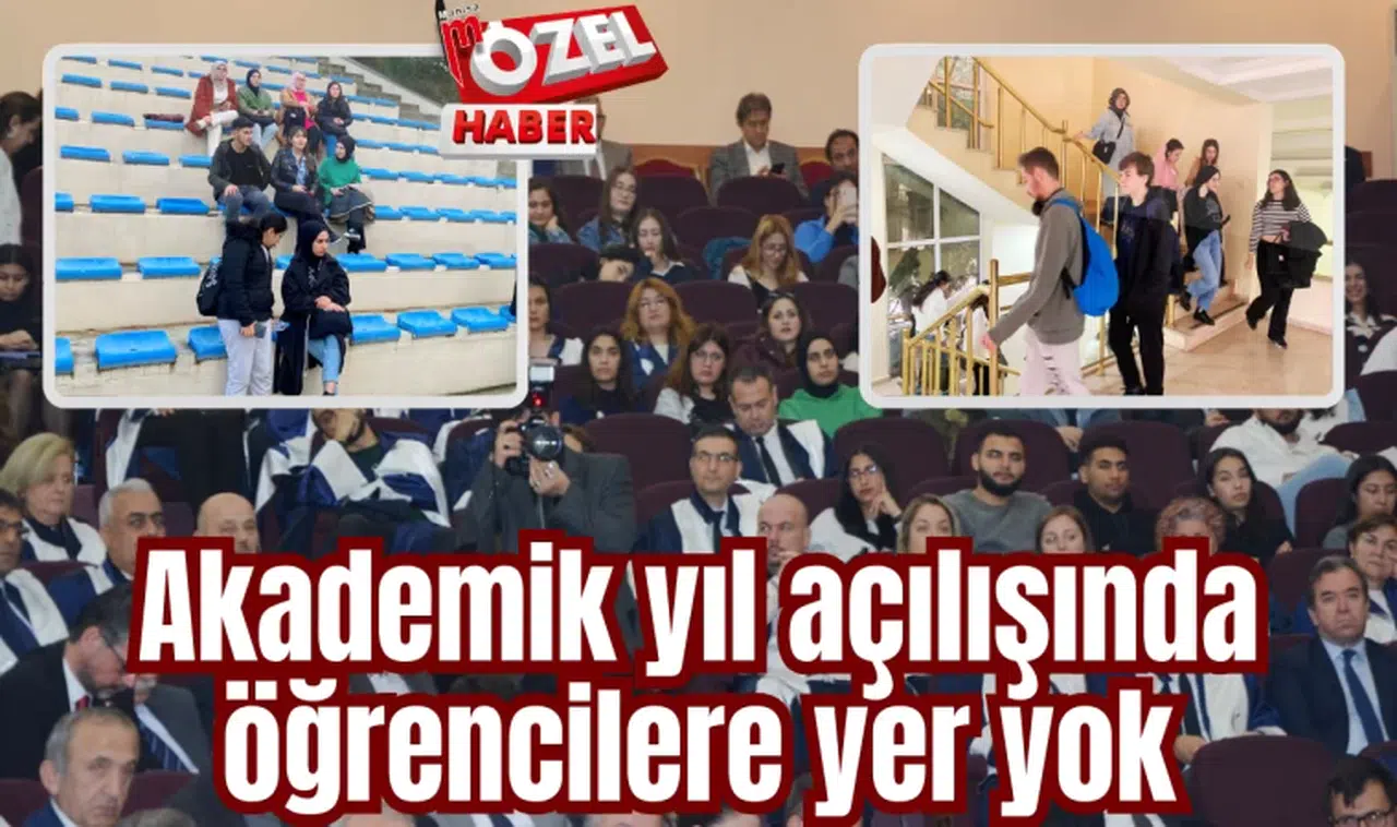 Akademik yıl açılışında öğrencilere yer yok