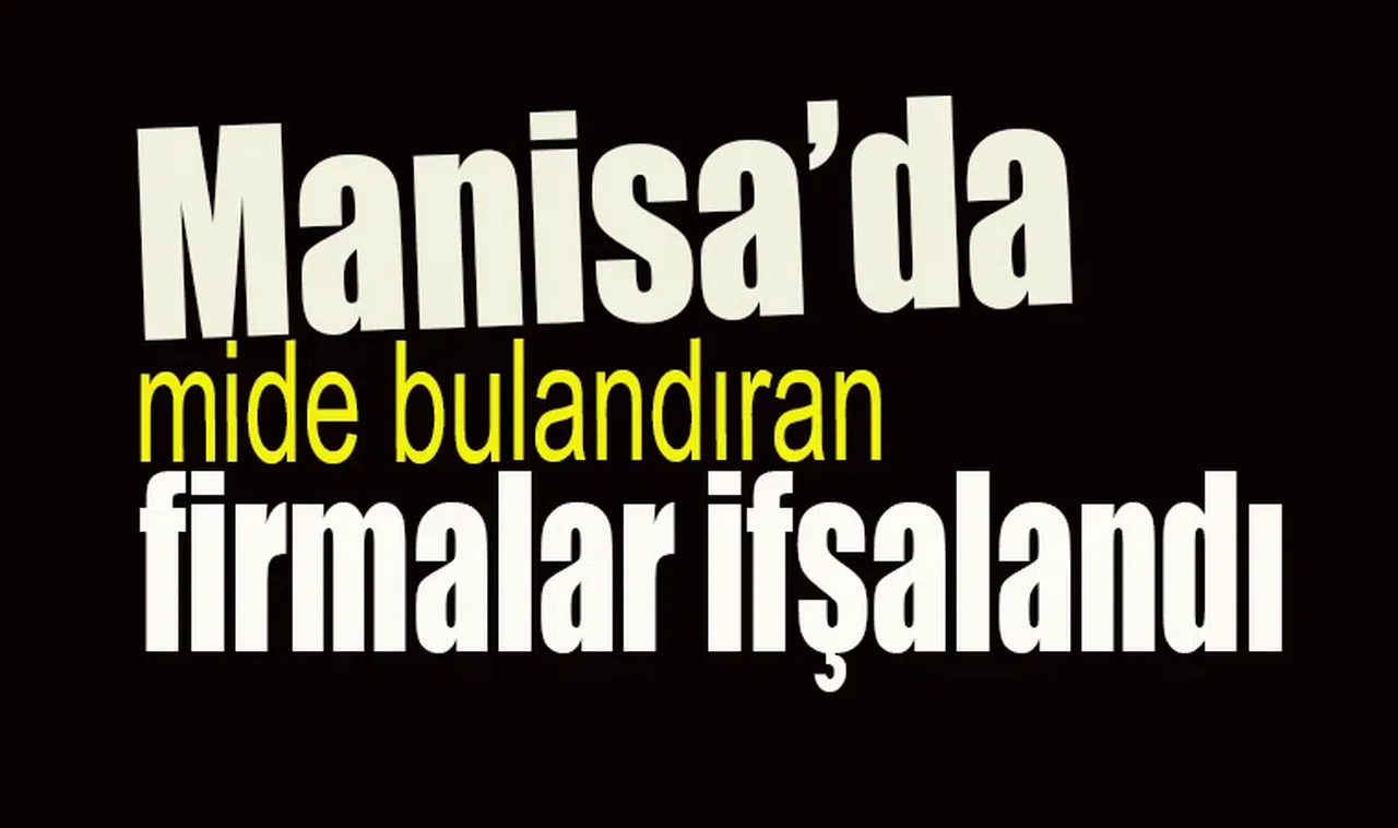 Bakanlık hile yapanları ifşaladı: Manisa'da iki firma listede!
