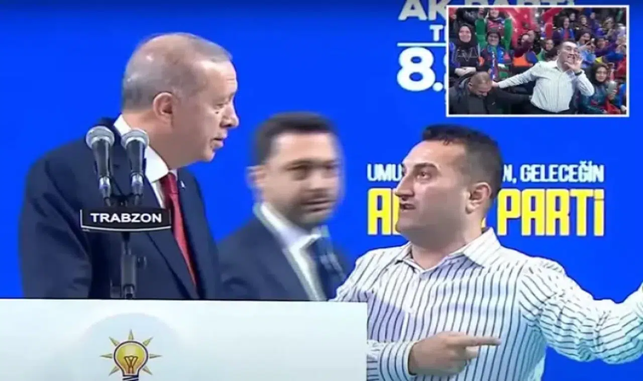 Sahneye çıkıp Erdoğan'ın yanına geldi, sonrasında bakın ne oldu