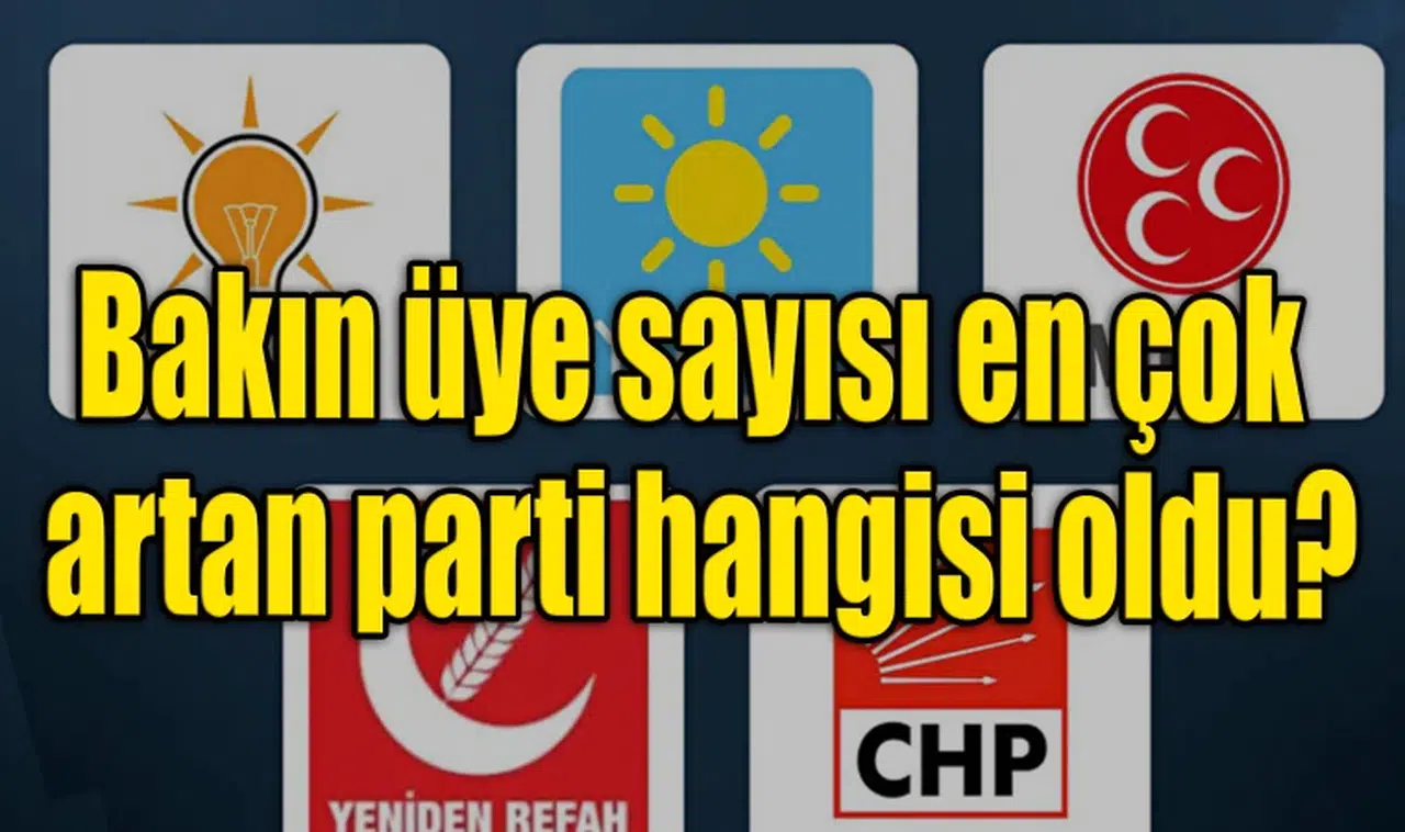 AK PARTİ en fazla üyeye sahip parti 