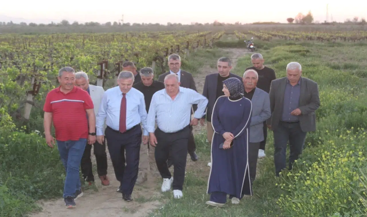 Gelecek Partili Özdağ zarar gören bağları inceledi