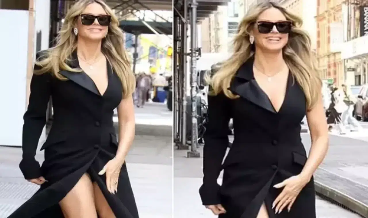 Rüzgarın azizliğine uğrayan ünlü model iç çamaşırı görününce ne yapacağını şaşırdı