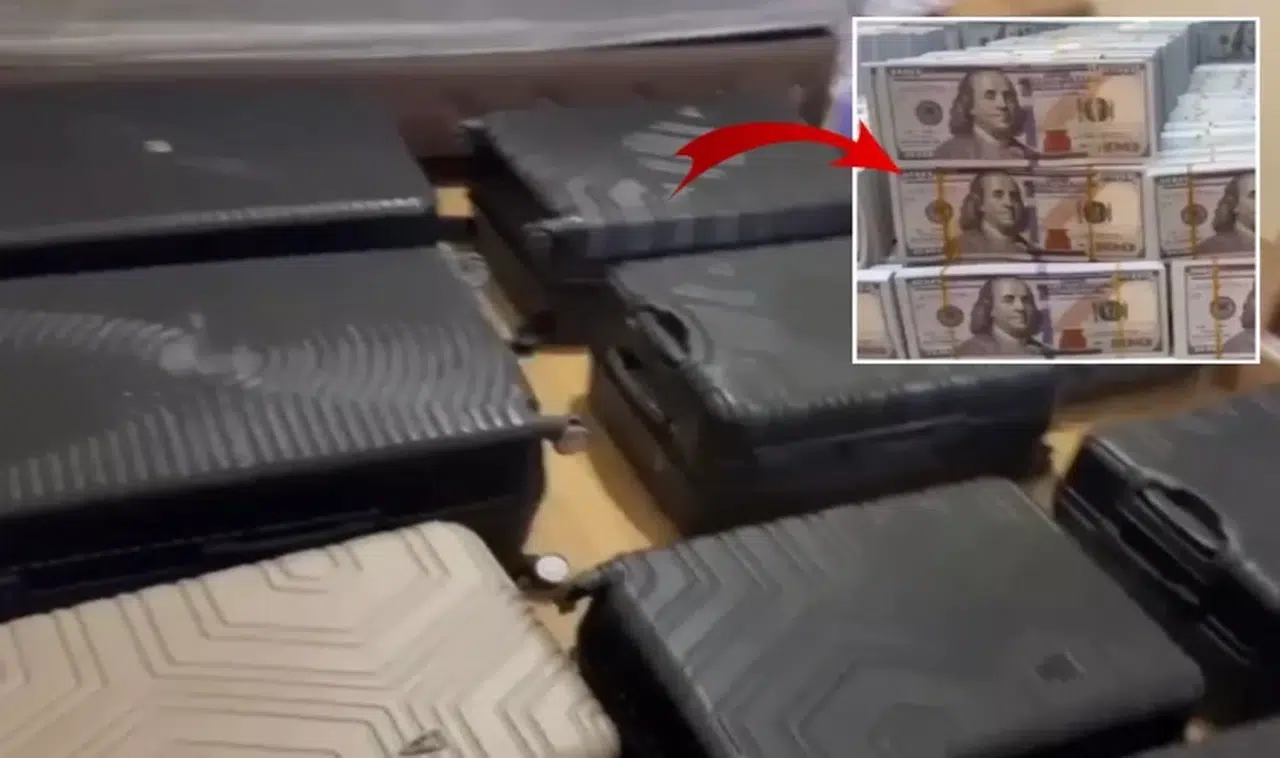 Jandarmanın el attığı bavuldan balya balya para çıktı