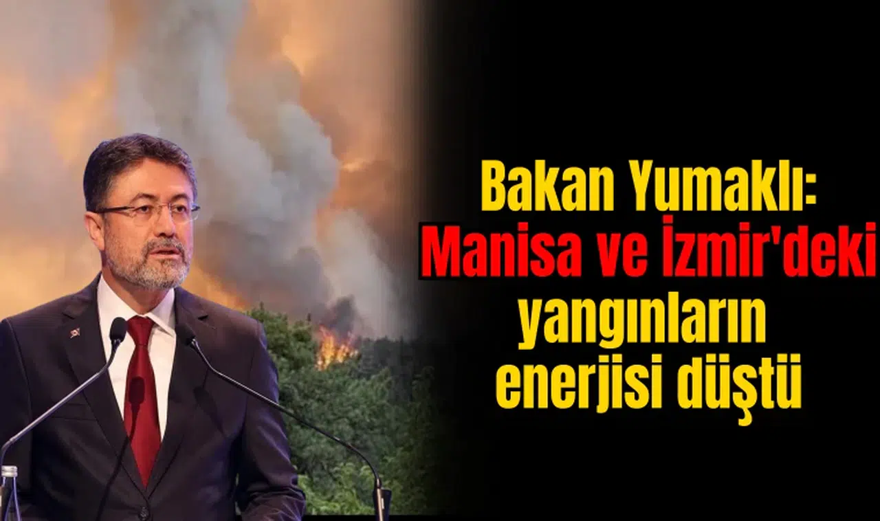 Bakan Yumaklı: Manisa ve İzmir'deki yangınların enerjisi düştü