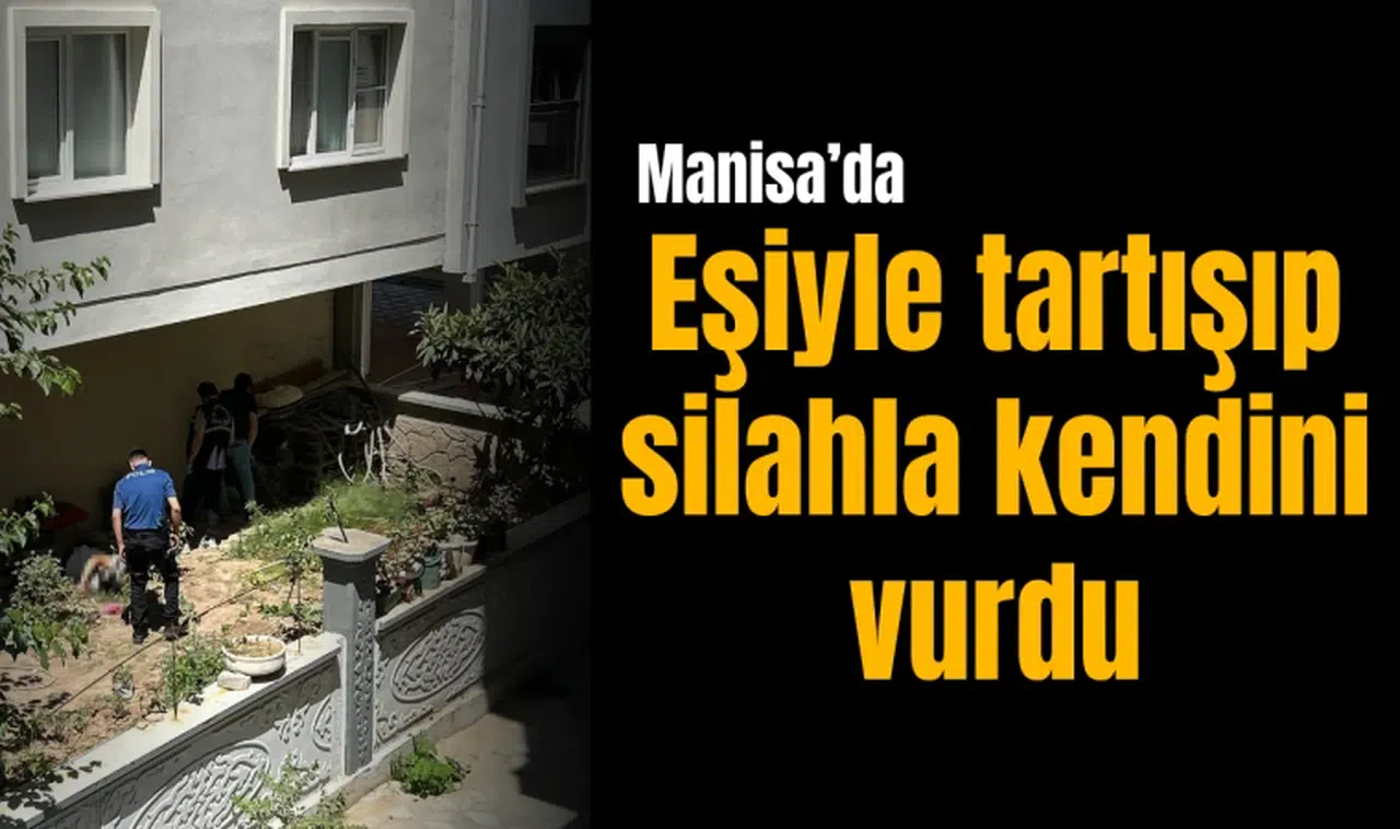 Eşiyle tartışıp silahla kendini vurdu