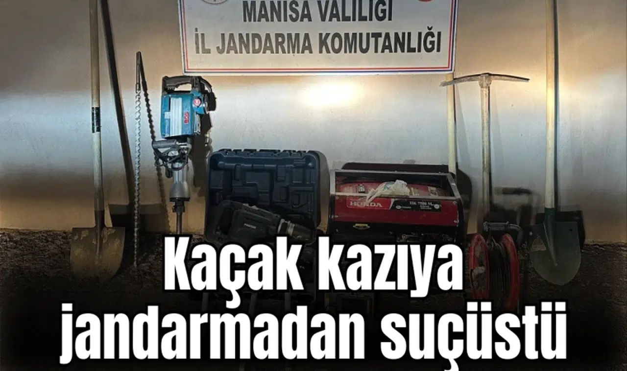 Kaçak kazıya jandarmadan suçüstü