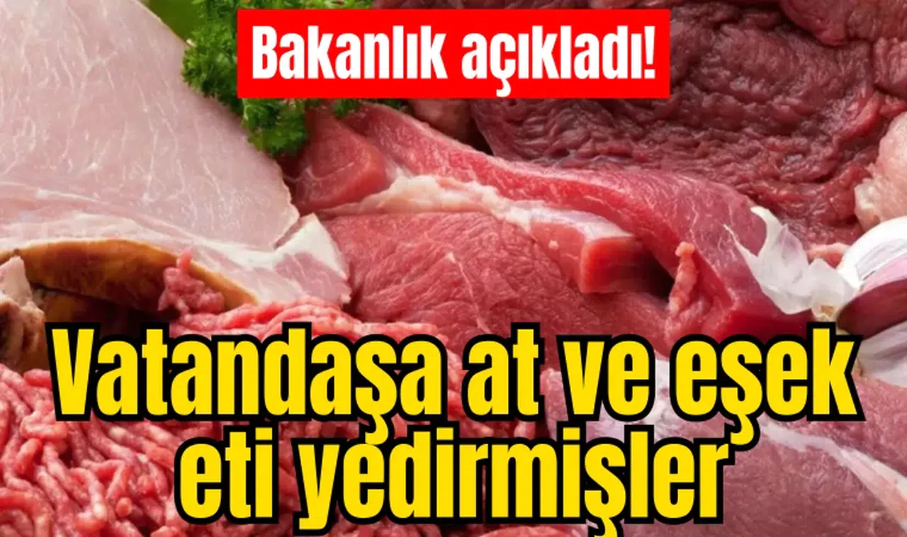 Bakanlık açıkladı! Vatandaşa at ve eşek eti yedirmişler