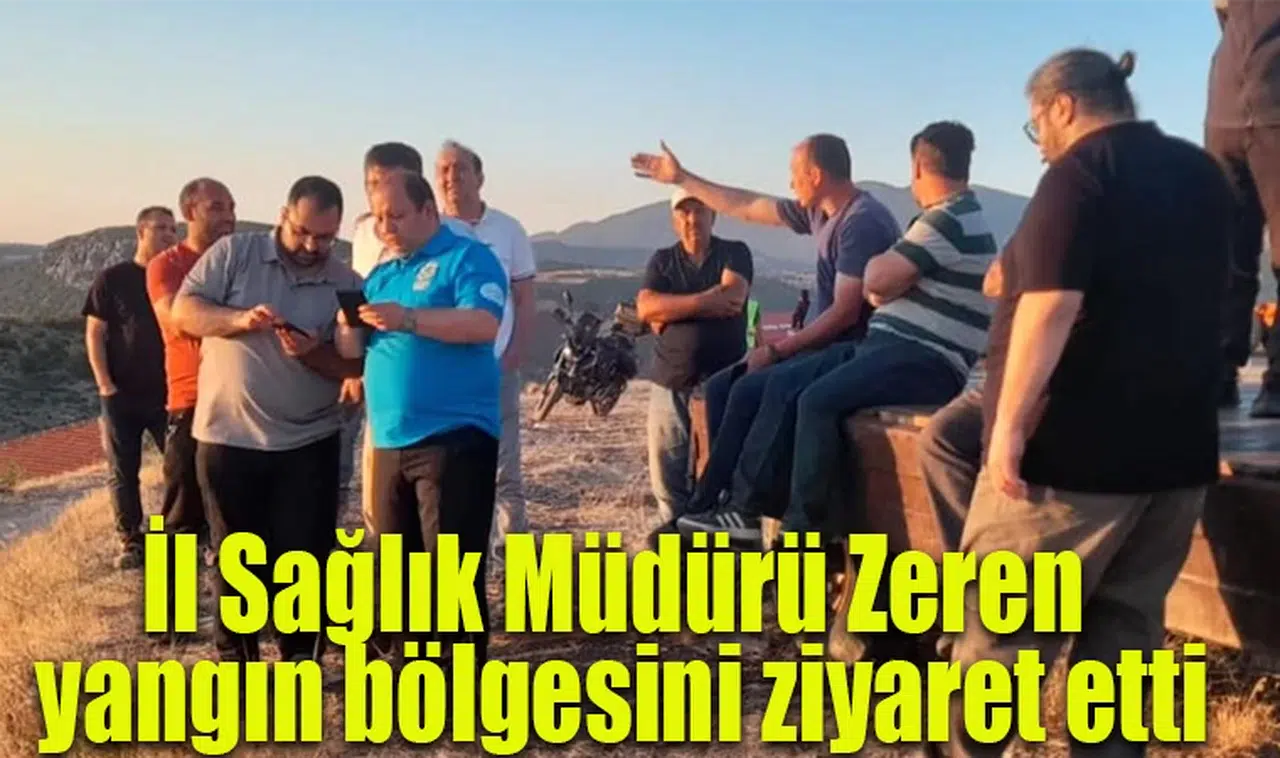 İl Sağlık Müdürü Zeren yangın bölgesini ziyaret etti