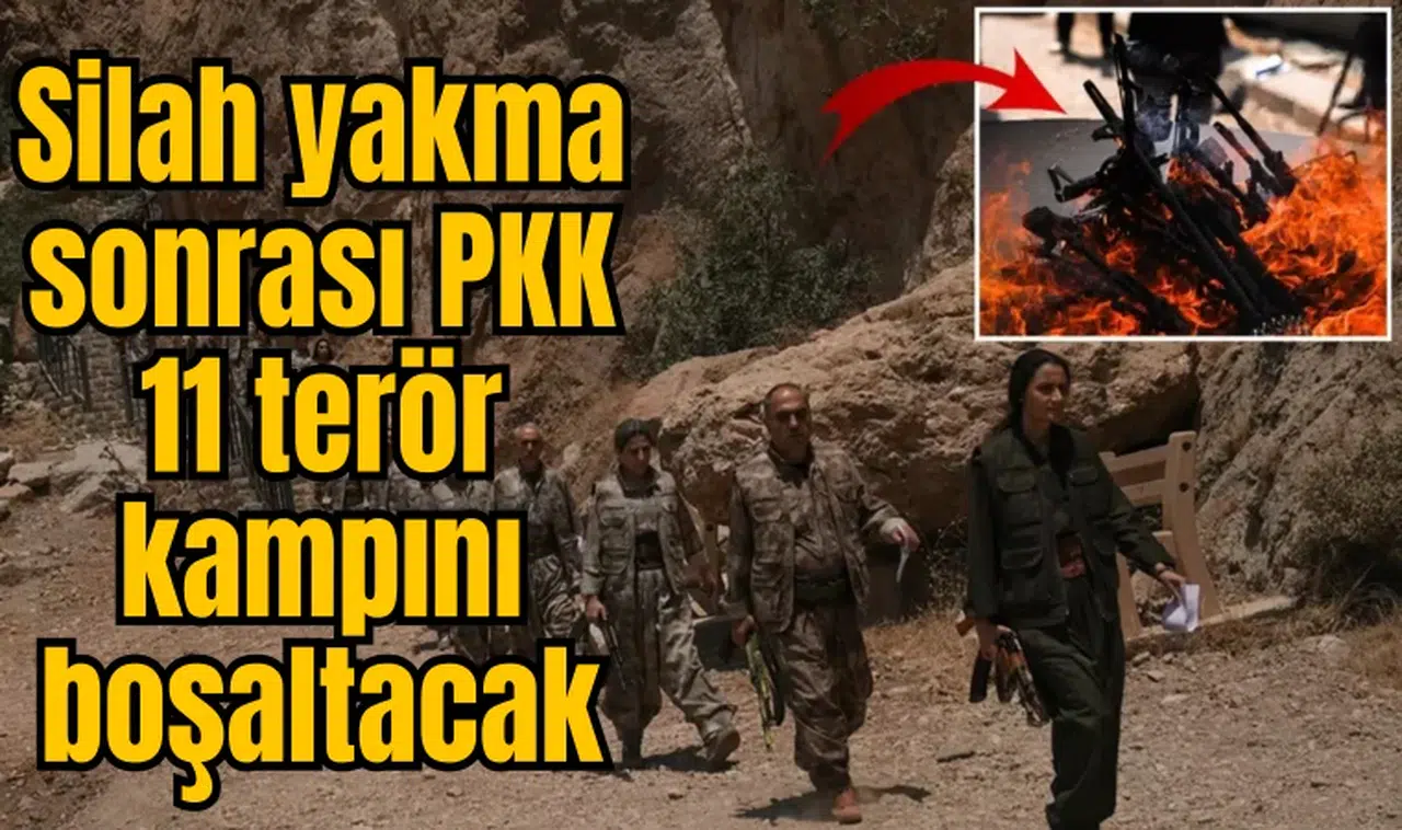 Silah yakma sonrası PKK 11 terör kampını boşaltacak