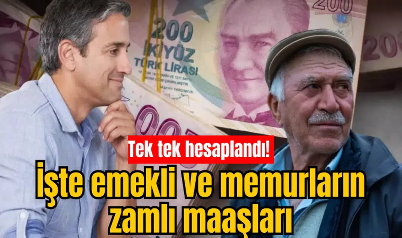 Tek tek hesaplandı! İşte emekli ve memurların zamlı maaşları