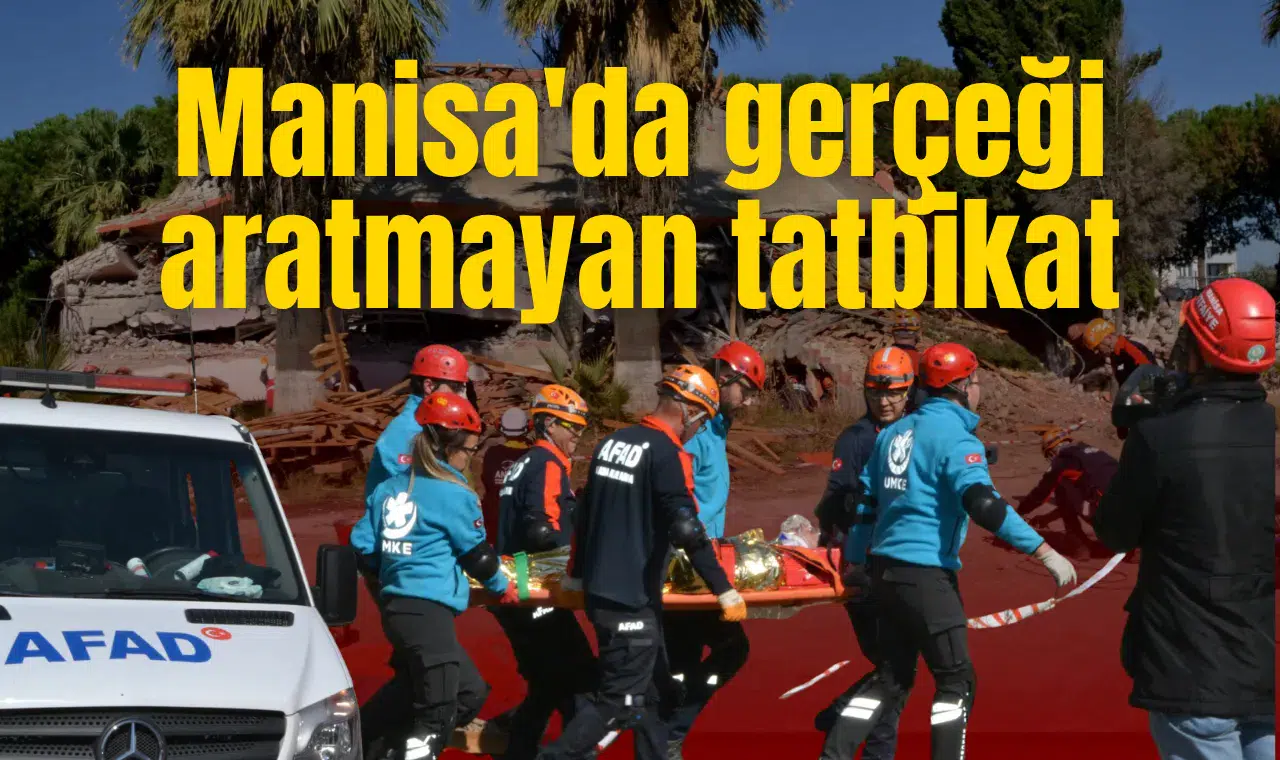 Manisa'da gerçeği aratmayan tatbikat