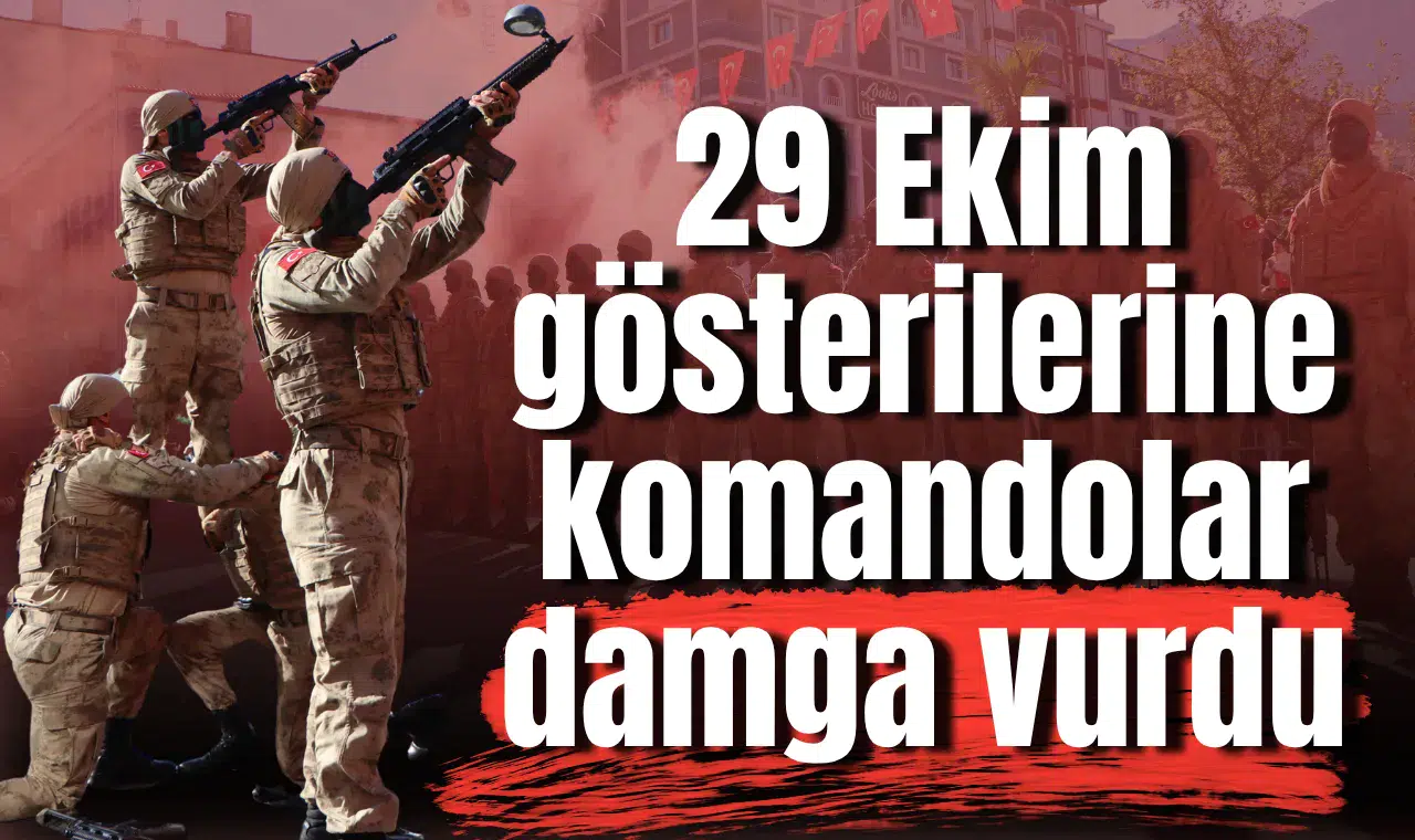 Manisa'da 29 Ekim gösterilerine komandolar damga vurdu