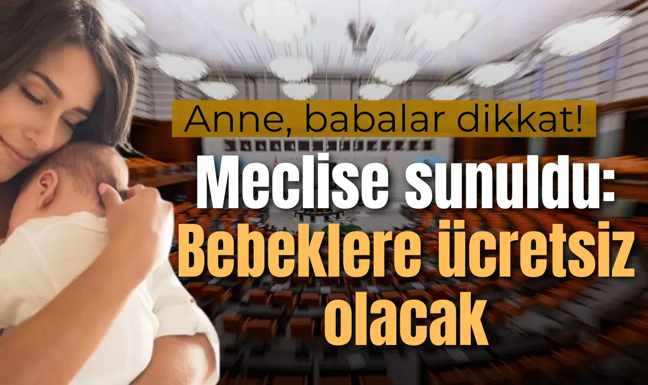 Meclis'e sunuldu! Bebeklere ücretsiz olacak!