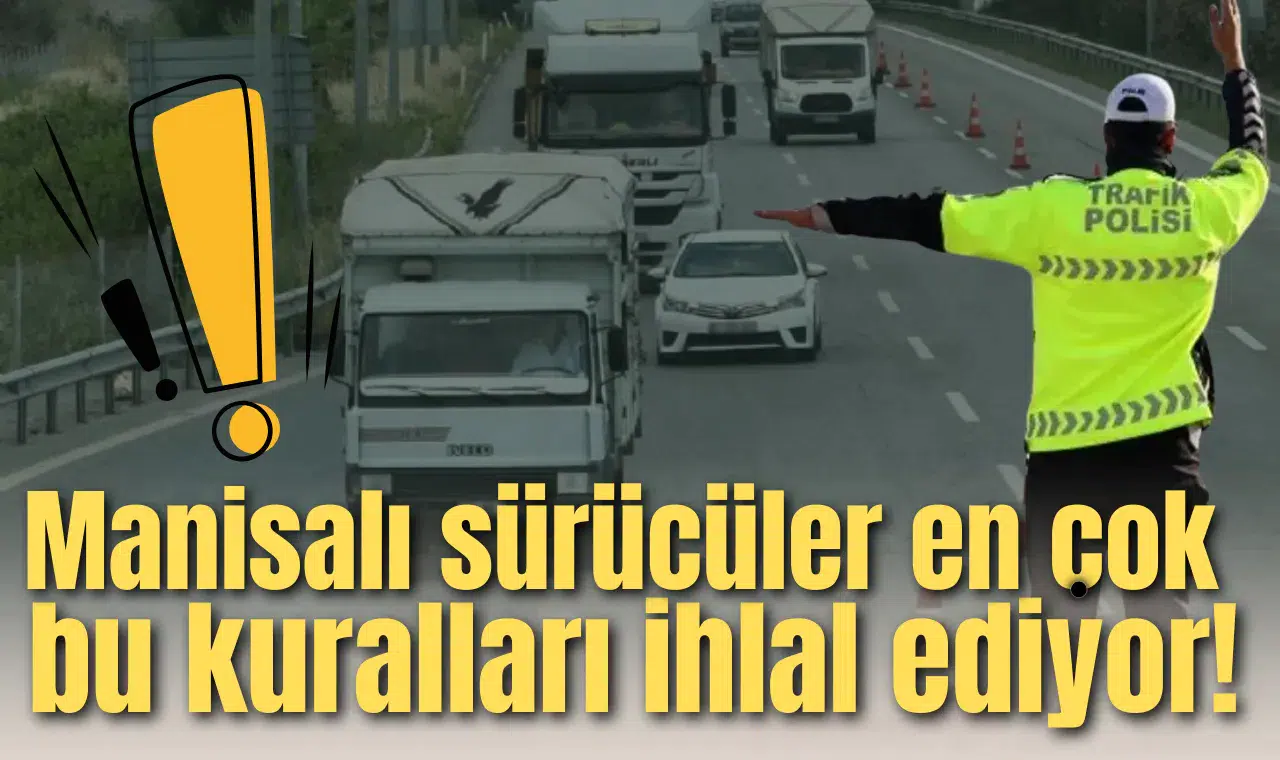 Manisalı sürücüler en çok bu kuralları ihlal ediyor