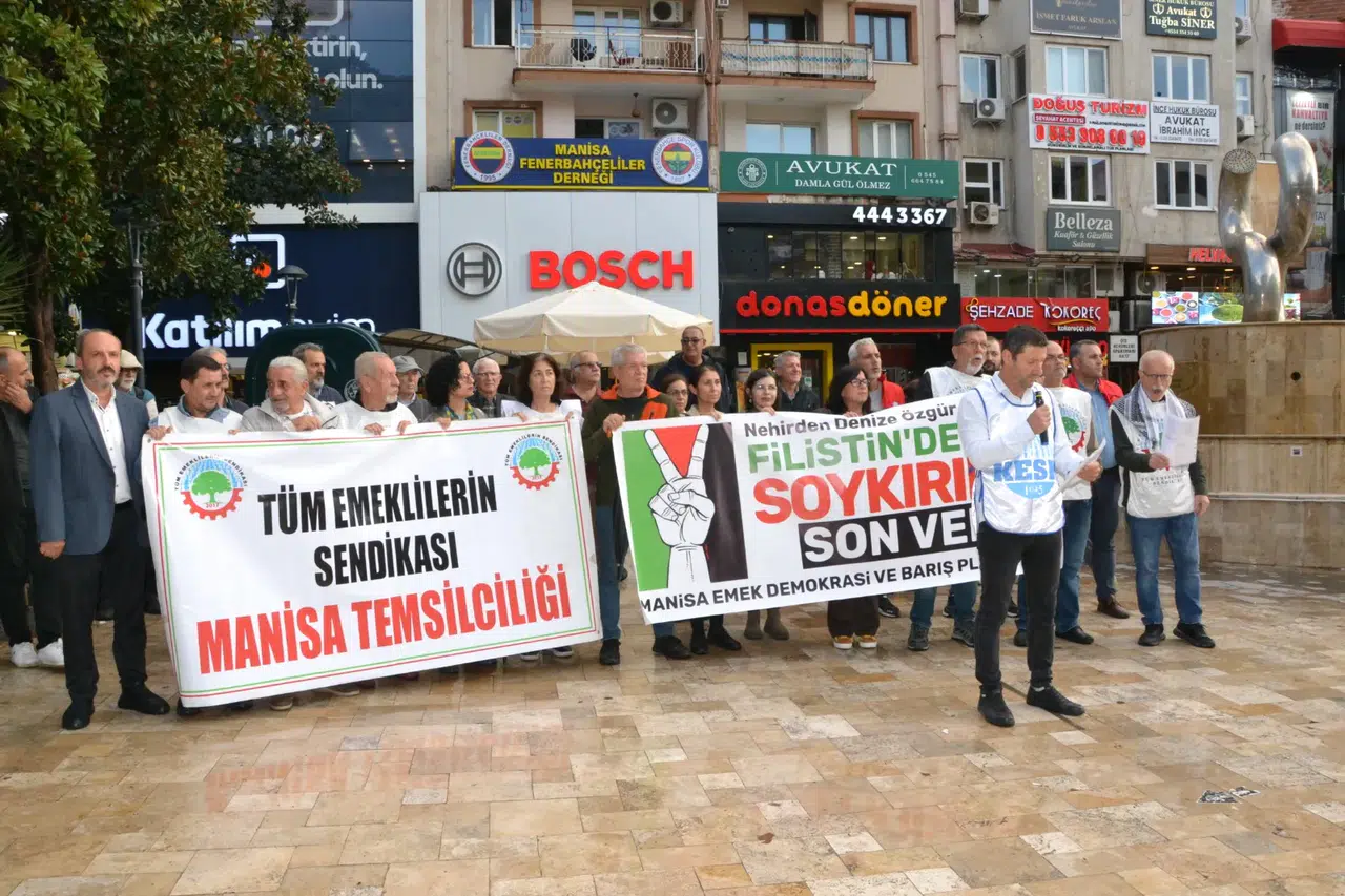 Manisa Emek Demokrasi ve Barış Platformundan Filistin’e destek