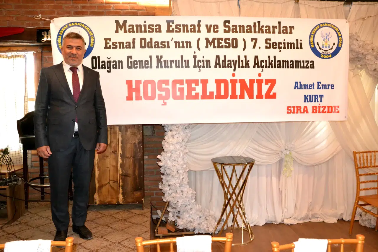 Emre Kurt Manisa Esnaf ve Sanatkarlar Odası’na adaylığını açıkladı