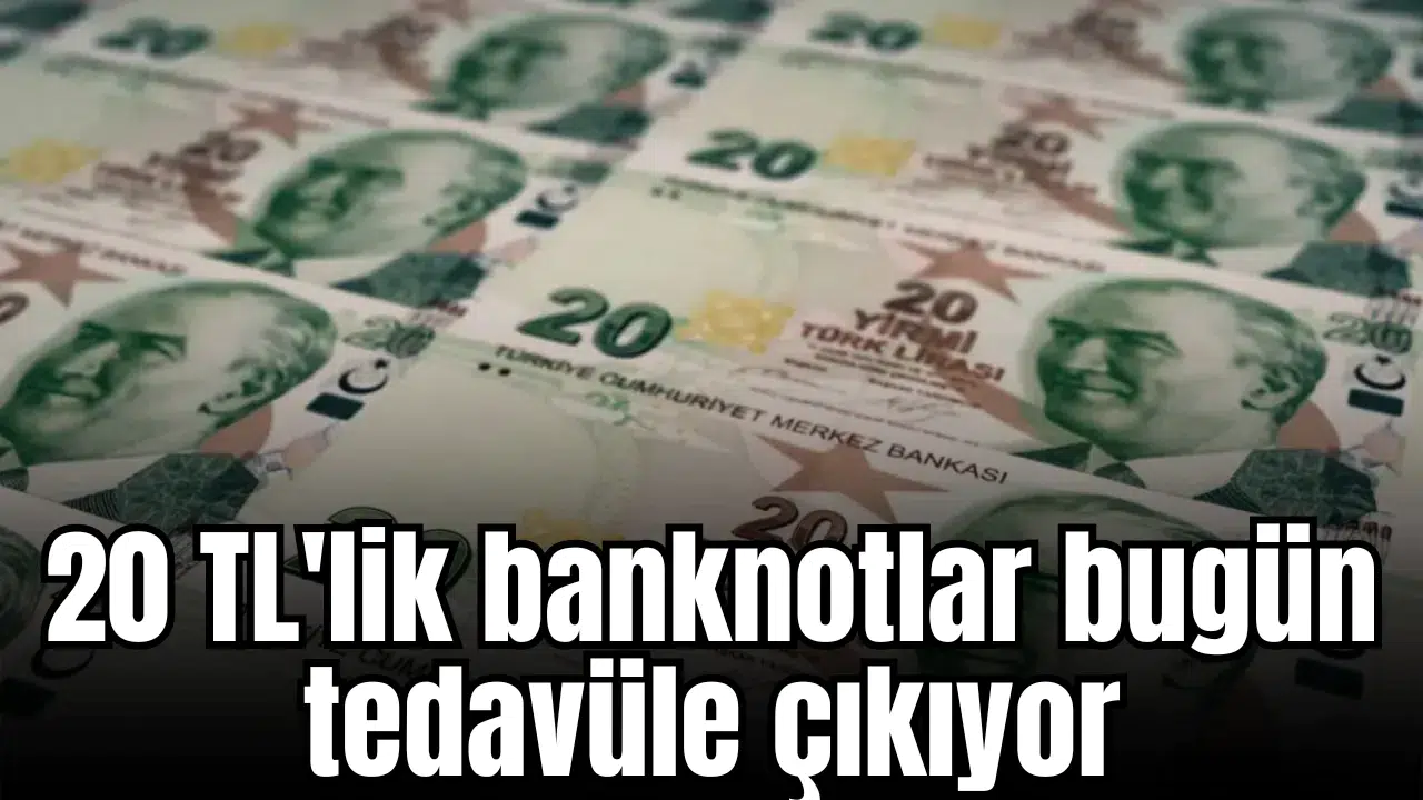 20 TL'lik banknotlar bugün tedavüle çıkıyor