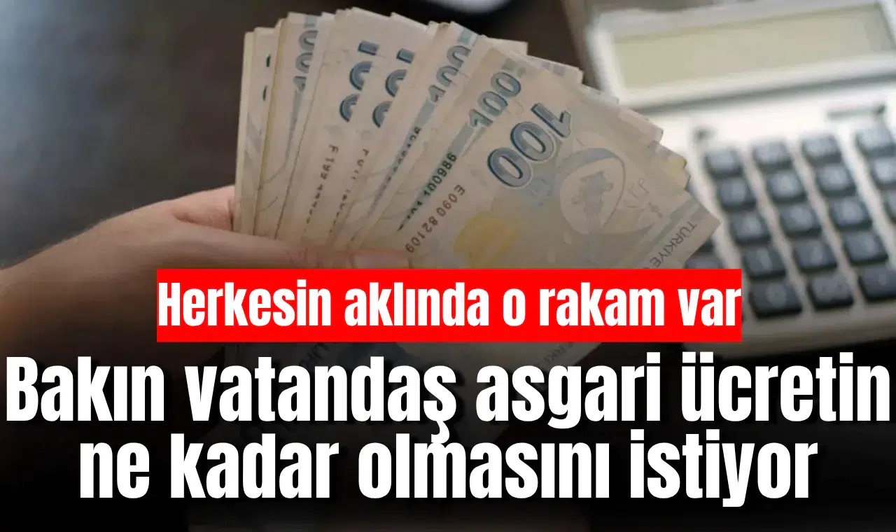 Bakın vatandaş asgari ücretin ne kadar olmasını istiyor