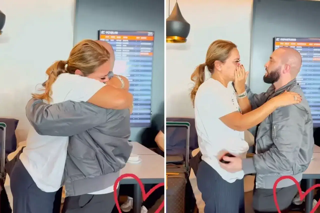 Ünlü şarkıcıların küskünlüğü havalimanında son buldu