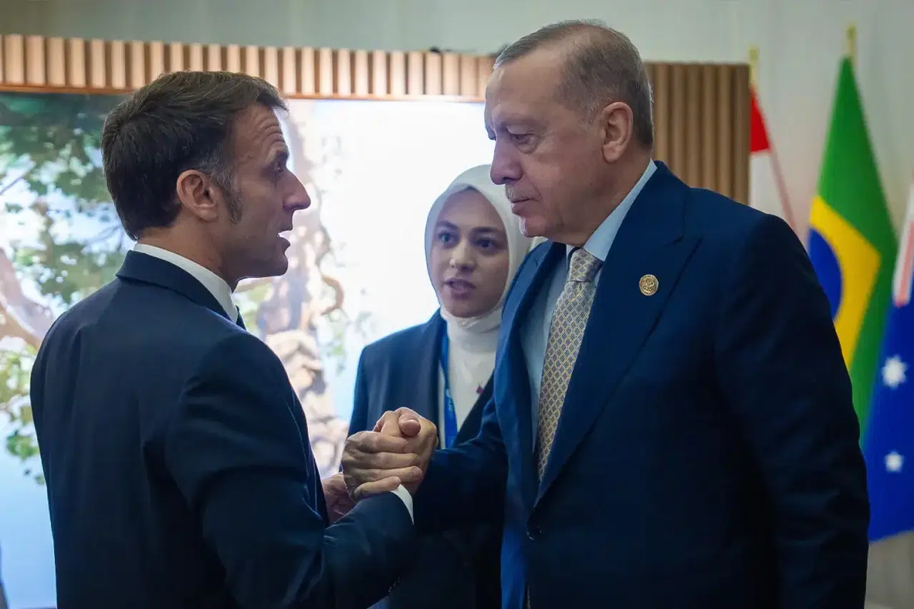 Cumhurbaşkanı Erdoğan ile Macron görüştü