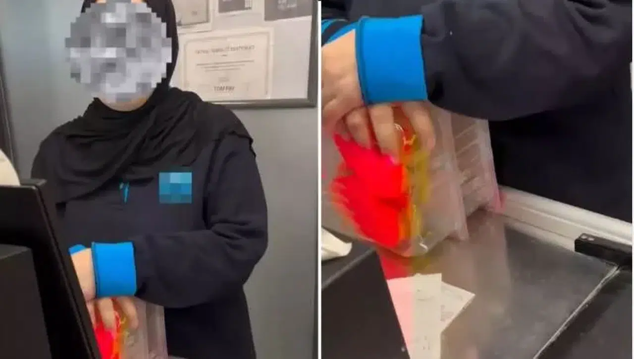 Zincir markette pes dedirten olay: Çalışan kayda alındığını fark edince kaçtı