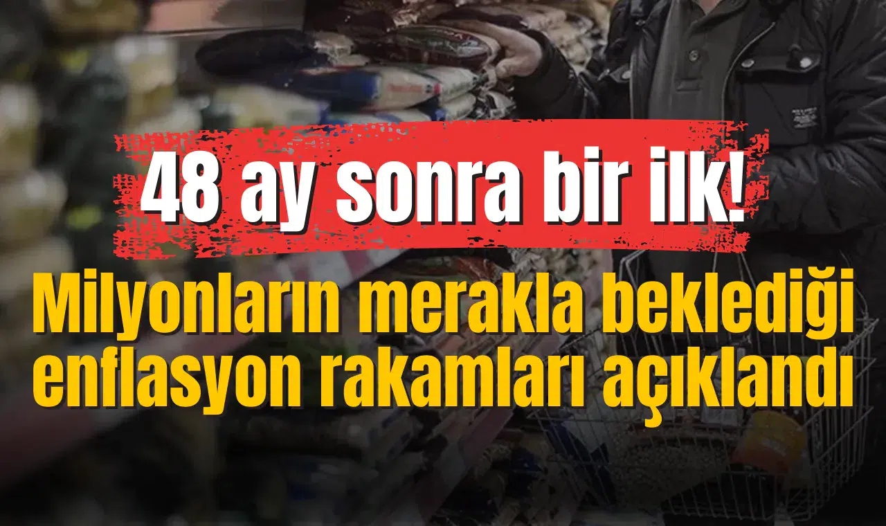 Milyonların merakla beklediği enflasyon rakamları açıklandı! 48 ay sonra bir ilk