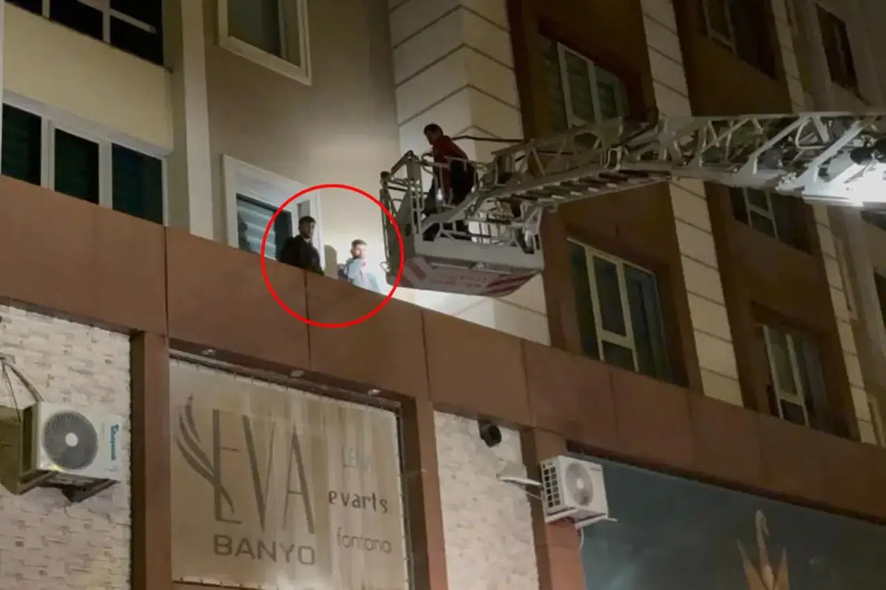 Pencereden çarşafla inerken gören hırsız sandı ama gerçek çok başka çıktı