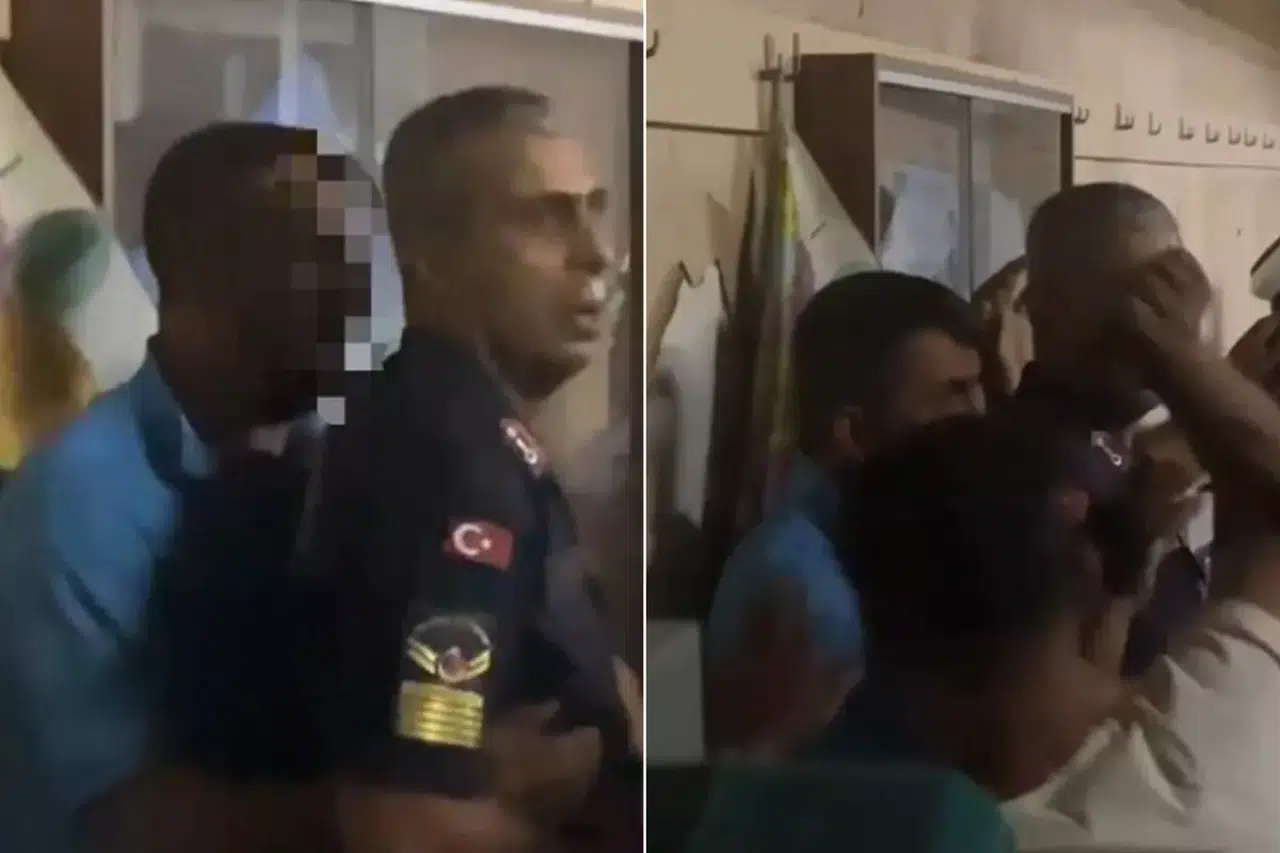 Yangın yerinde linç edilmekten jandarma kurtardı