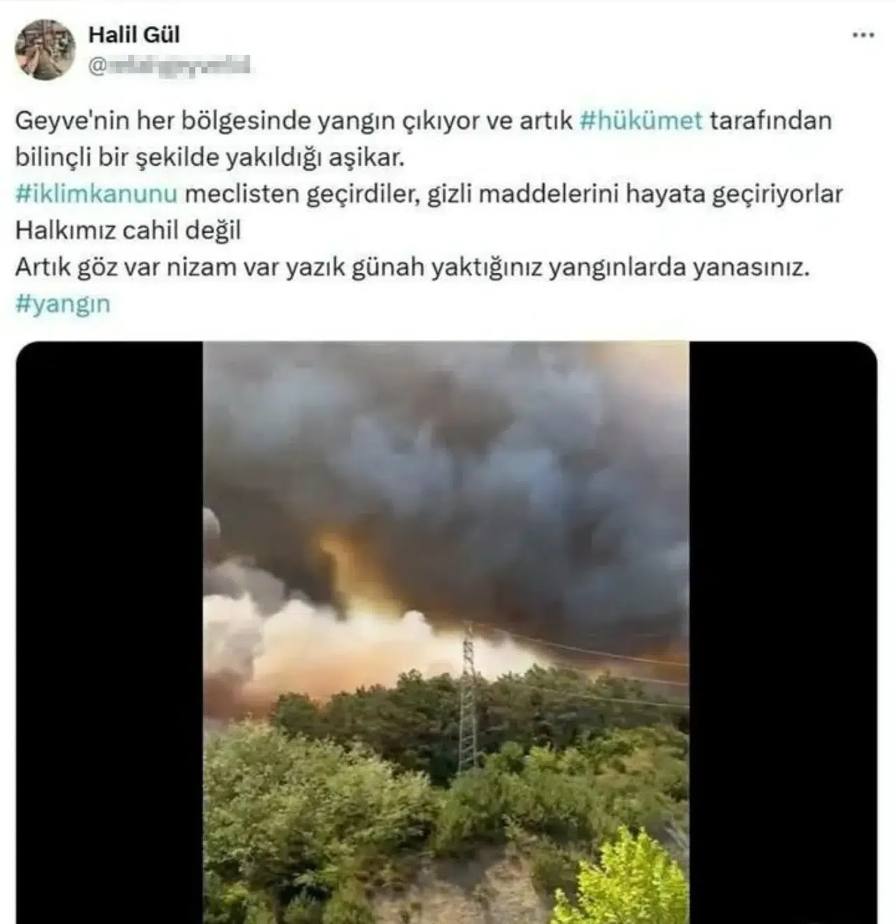 Meclis üyesinin "Hükümet bilinçli yakıyor" paylaşımına gözaltı