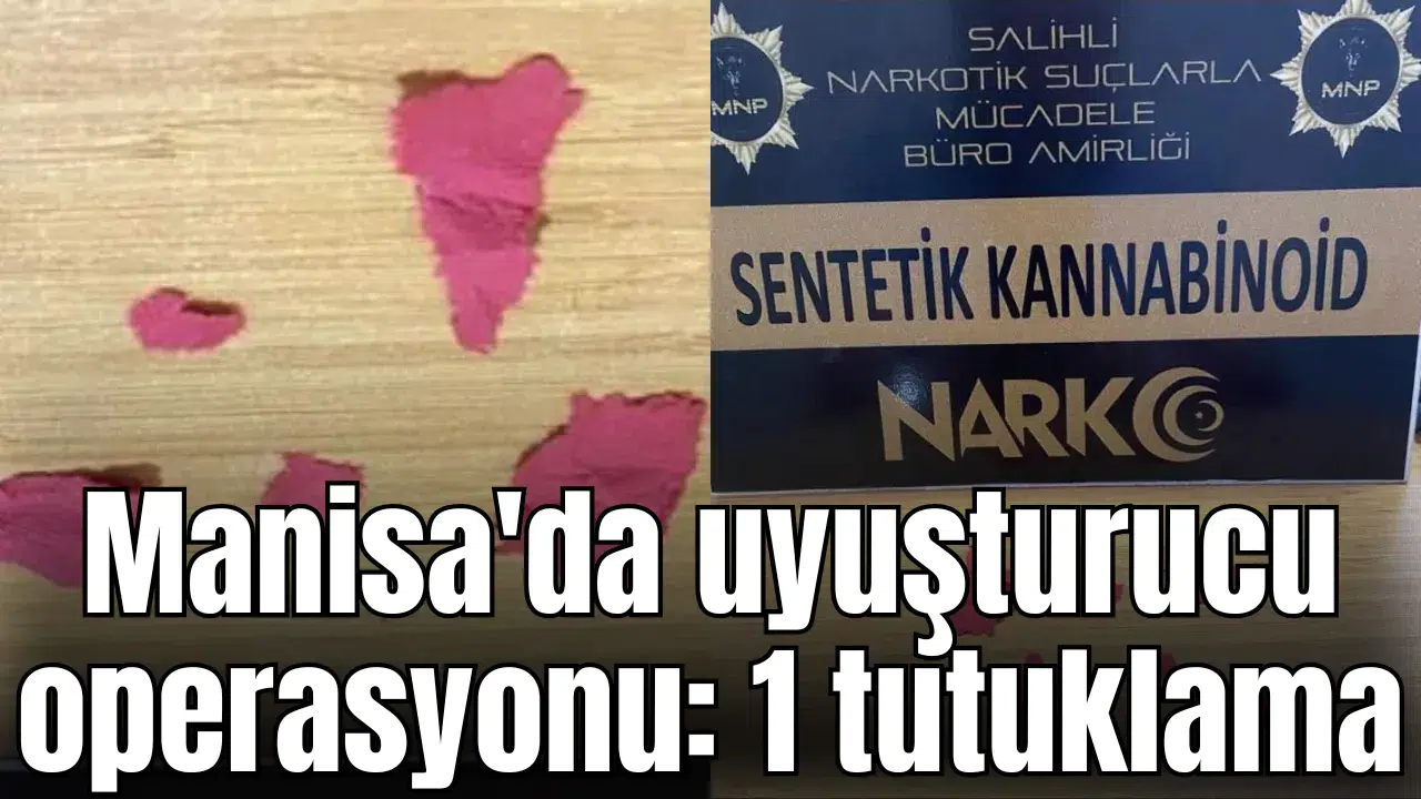 Manisa'da uyuşturucu operasyonu: 1 tutuklama