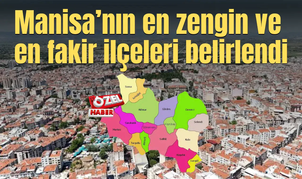 Manisa’nın en zengin ve en fakir ilçeleri belirlendi