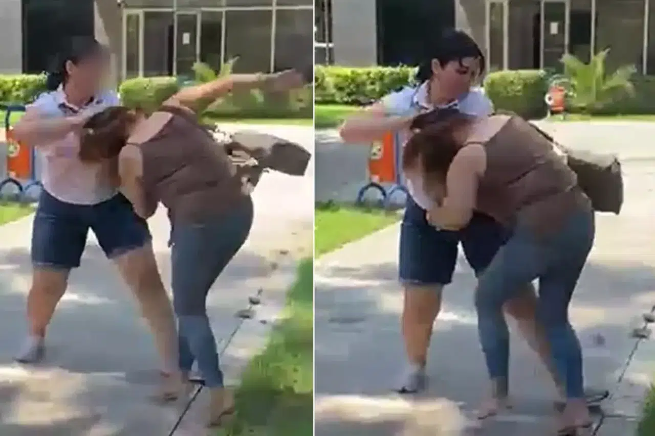 Kocasıyla birlikte bastığı kadını yerlerde sürükledi