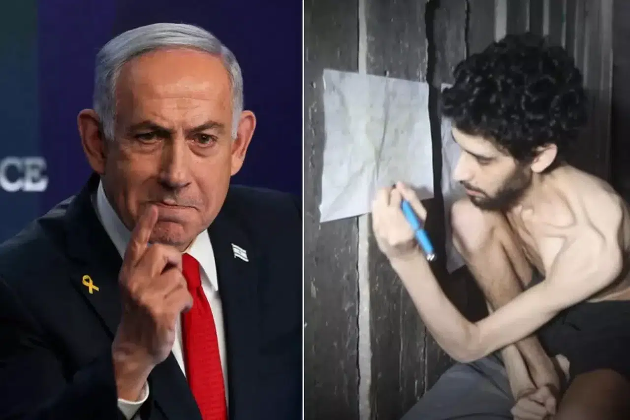 İsrailli esirin videosu halkı sokağa döktü! Netanyahu zorda