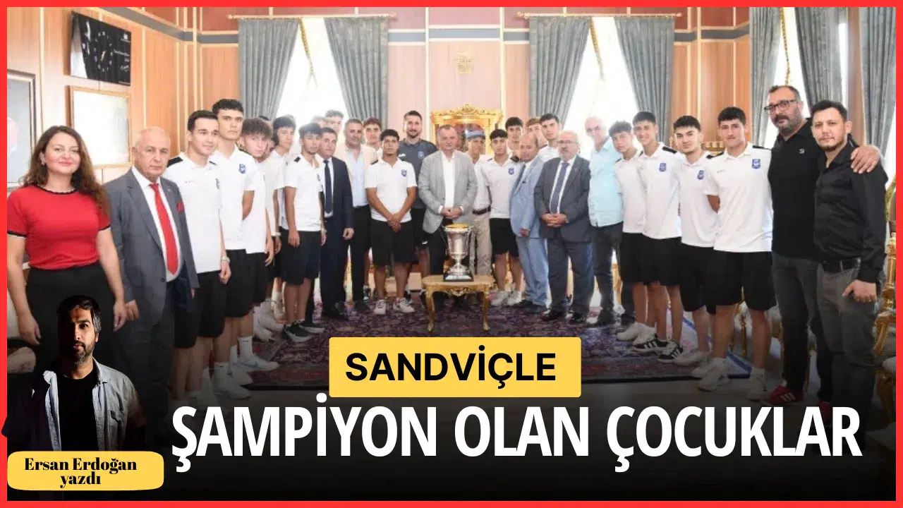Sandviçle şampiyon olan çocuklar