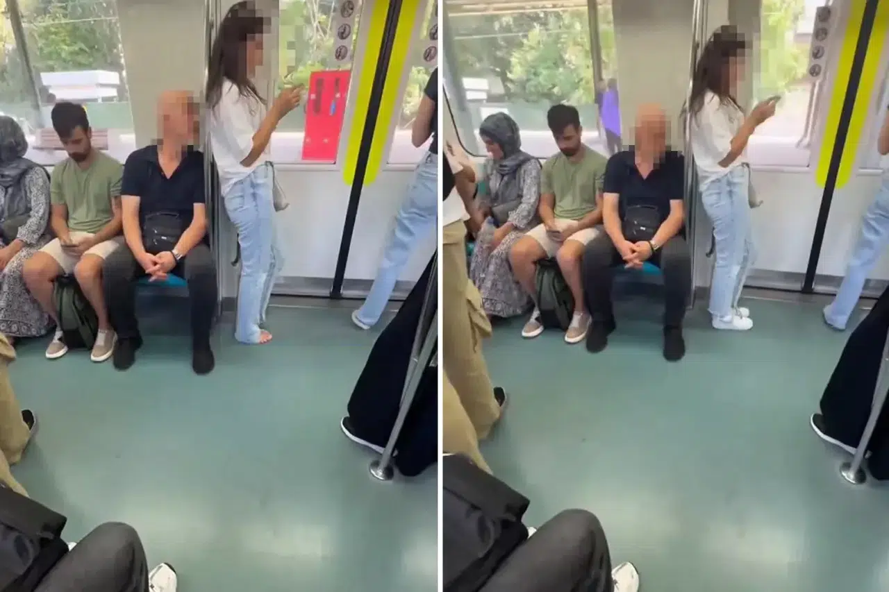 Metroda akıl almaz olay! Torunu yaşındaki kıza bakın ne yaptı