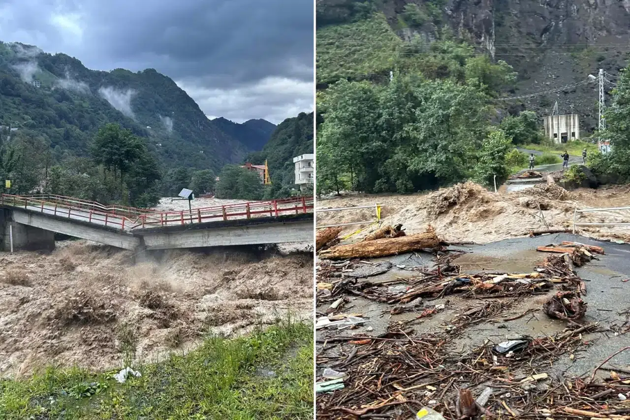 Sel ve heyelan kentte kırmızı alarm verdirdi