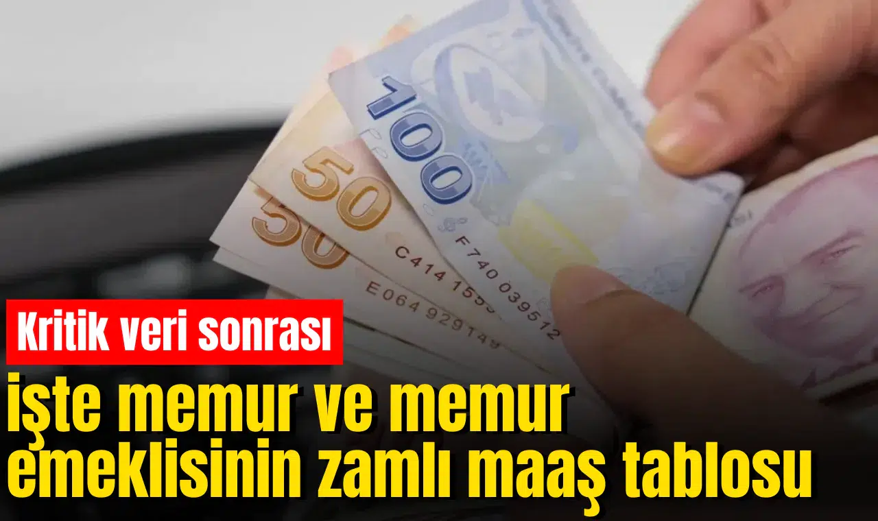 Kritik veri sonrası işte memur ve memur emeklisinin zamlı maaş tablosu