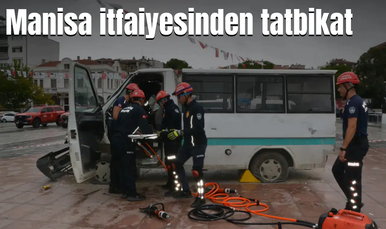 Manisa itfaiyesinden tatbikat