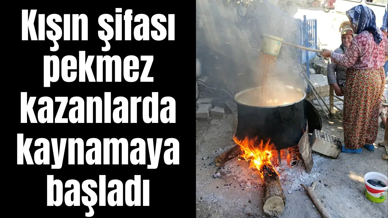 Kışın şifası pekmez kazanlarda kaynamaya başladı