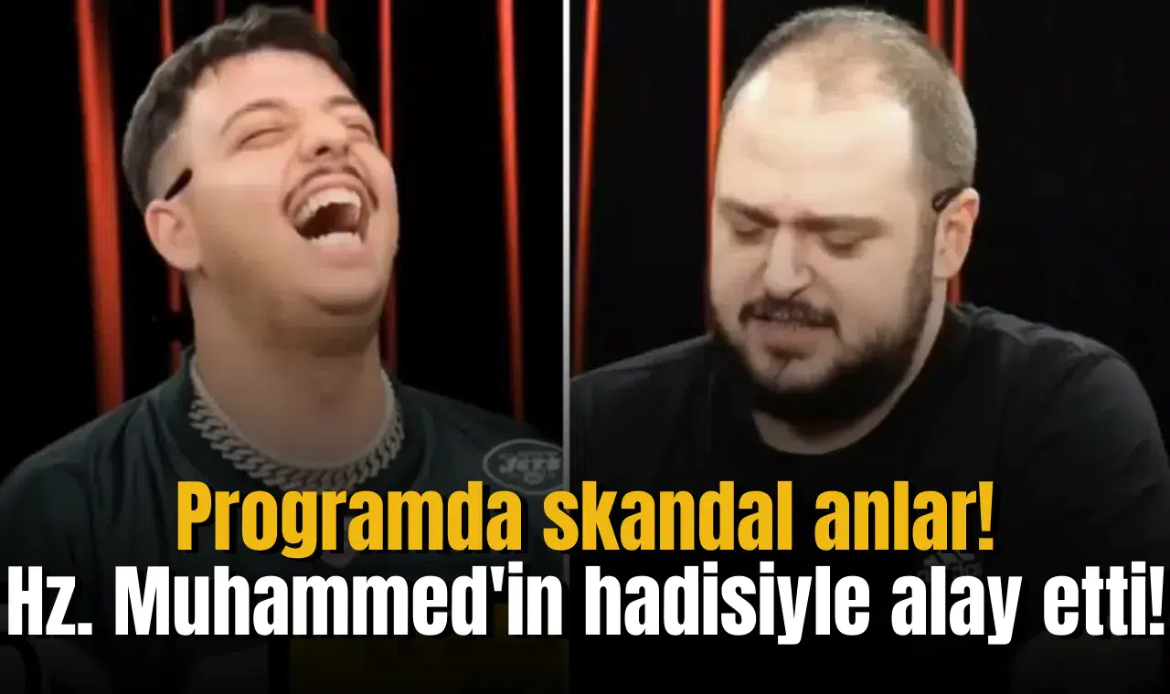 Programda skandal anlar! Hz. Muhammed'in hadisiyle alay etti!