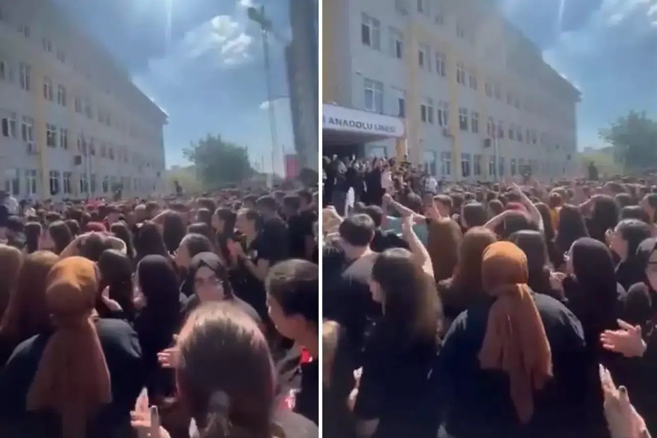 Öğrenciler okul önünde toplanıp aynı sloganı attı! Gerekçeleri oldukça vahim