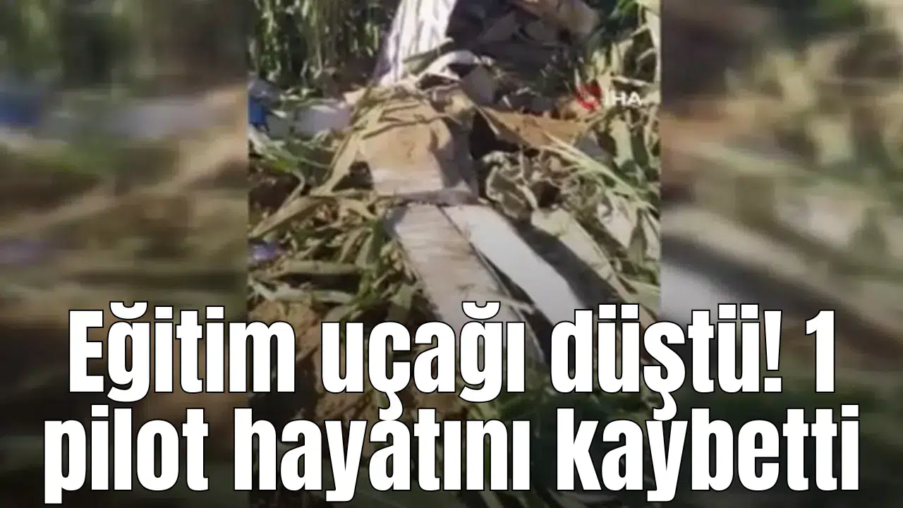 Eğitim uçağı düştü! 1 pilot hayatını kaybetti