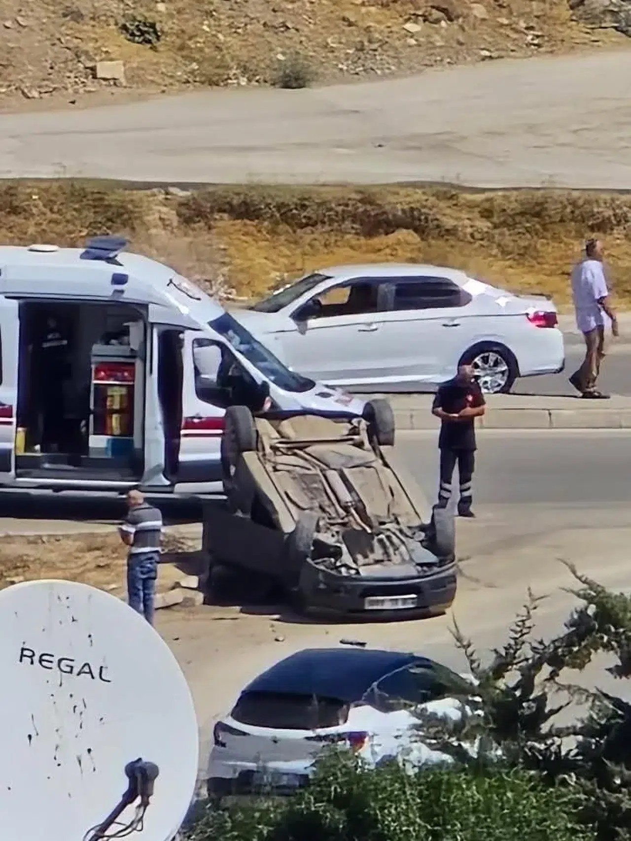 Kontrolden çıkan otomobil takla attı