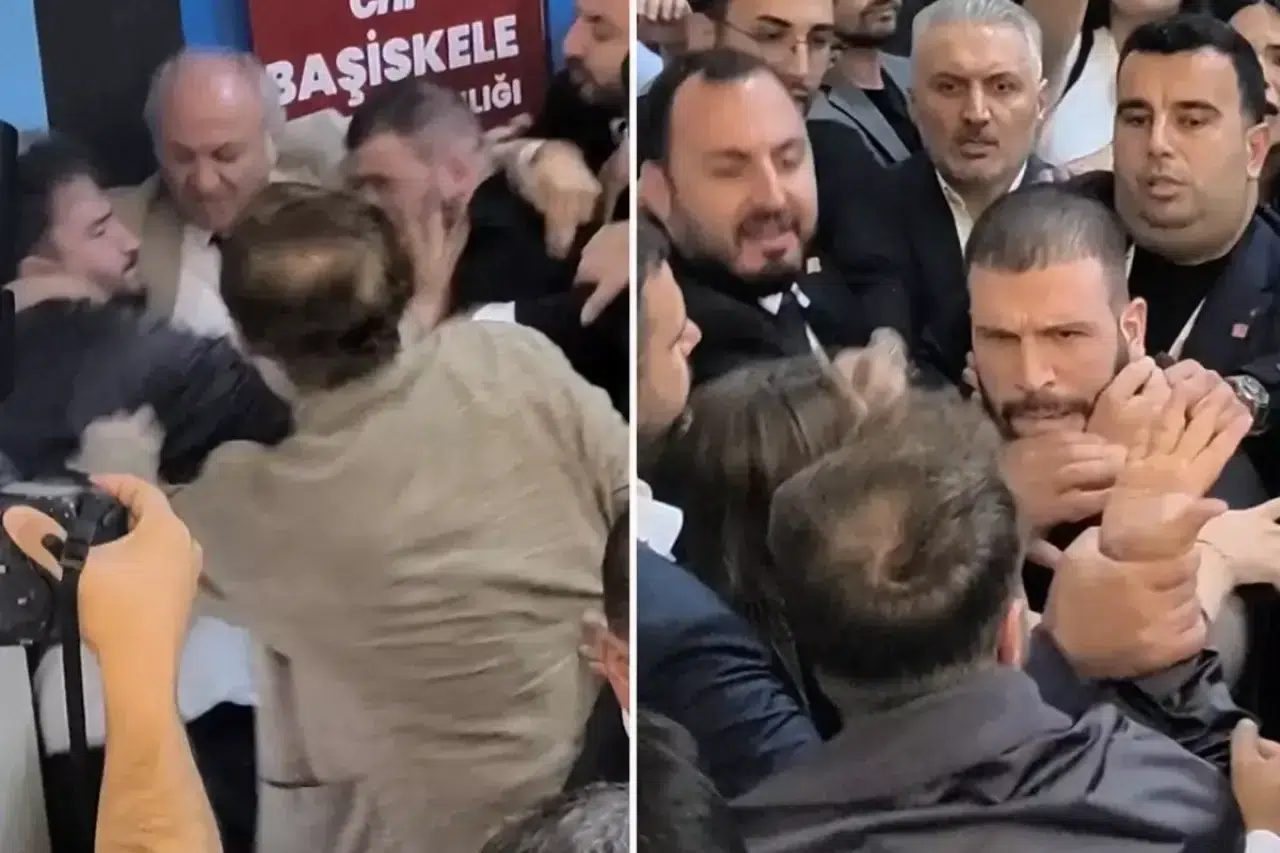 CHP kongresi karıştı, tekme ve tokatlar havada uçuştu
