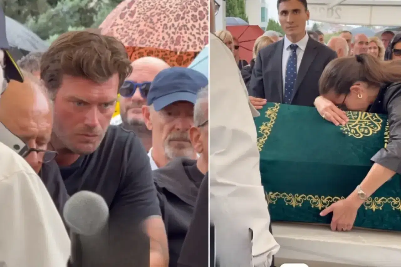 Cenazede yürek yakan anlar: Kıvanç Tatlıtuğ dakikalarca tabuta baktı